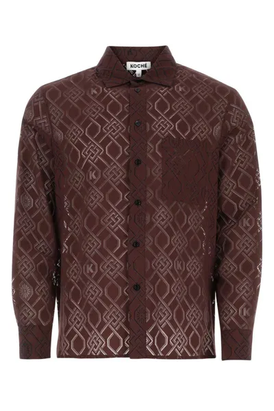 Koché Embroidered Viscose Blend Shirt In Printed