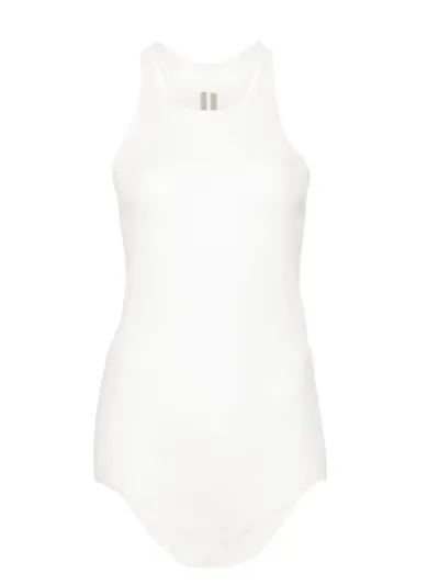 Rick Owens Lido Cotton Tank Top In White