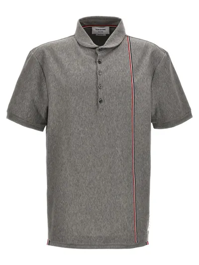 Thom Browne Rwb Polo Shirt In Gray