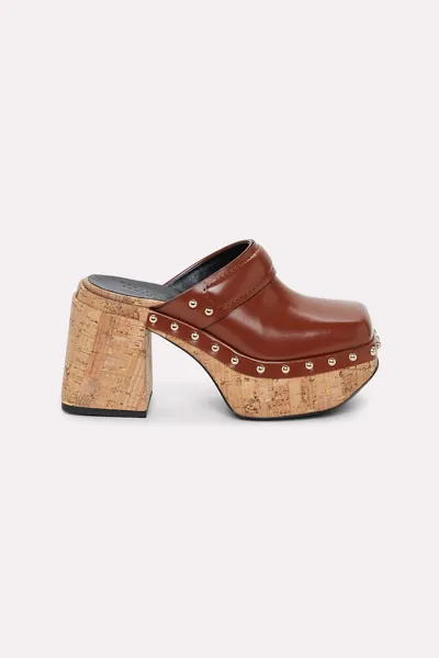 Dorothee Schumacher Square Toe Slide-on Clogs In Brown