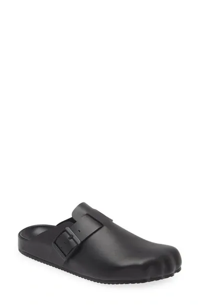 Balenciaga Sunday Leather Clogs In Black