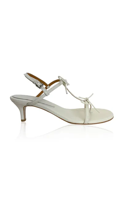 Reike Nen Gaon Leather Heeled Sandals In White