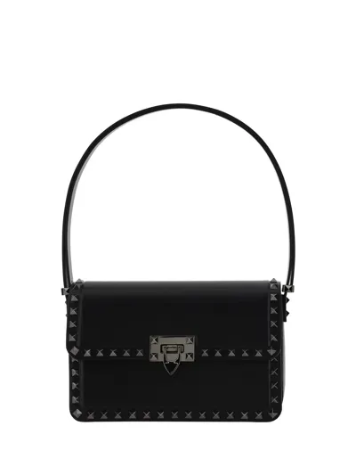 Valentino Garavani Rockstud Shoulder Bag In Nero