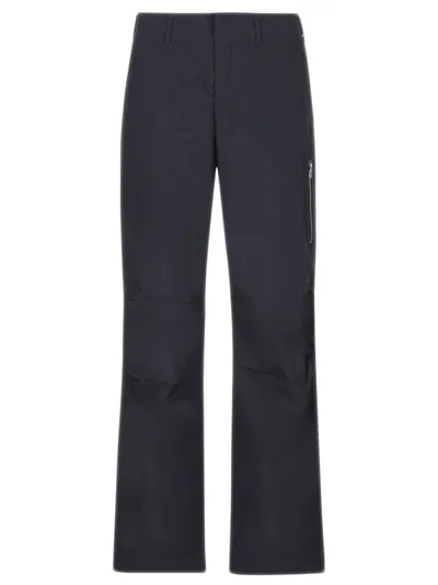 Fendi Logo Patch Ripstop Cargo Trousers In Blue