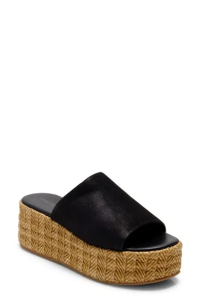 Free People Harbor Platform Sandal In Black