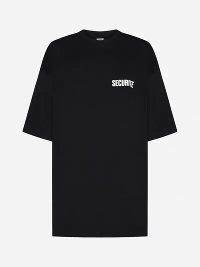 Vetements T-shirt In Black