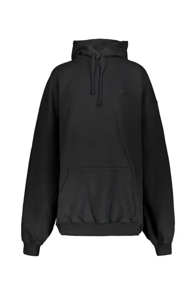 Vetements Tonal Logo Hoodie In Black