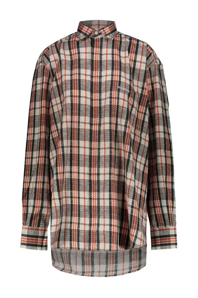 Vetements Barbes Shirt In Black Check