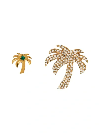 Palm Angels Palm Earrings In Gold