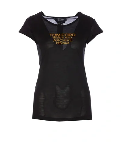 Tom Ford Logo T-shirt In Black