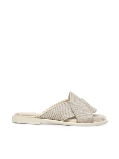 Loewe Jute Petal Slide In Natural