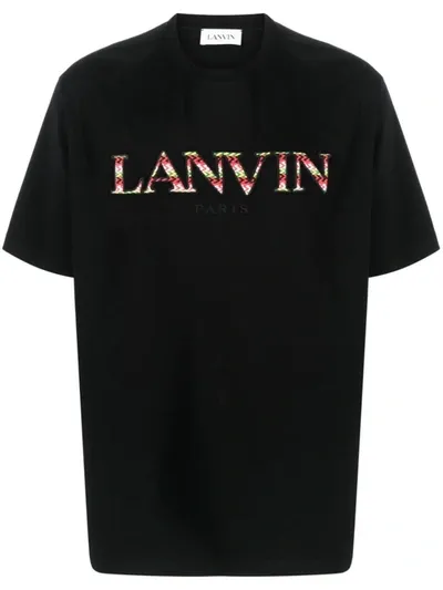 Lanvin T-shirt With Embroidery In Black