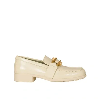 Bottega Veneta Monsieur Leather Loafers In White