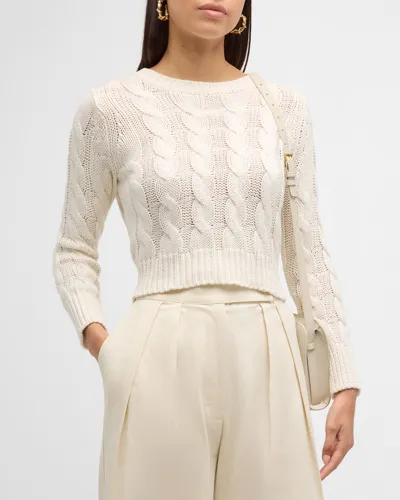 Sablyn Sydney Cable-knit Sweater In Gardenia