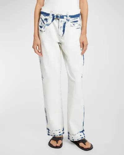 Proenza Schouler Ellsworth Low-rise Straight-leg Jeans In Bleach Out