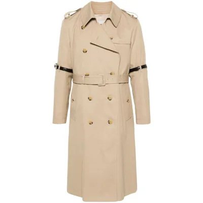 Coperni Double-breasted Trench Coat In Neutrals