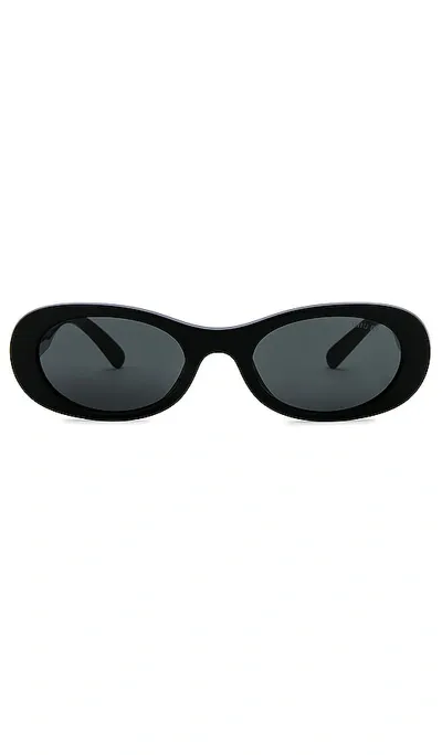 Miu Miu Oval Sunglasses In 1ab5s0 Black