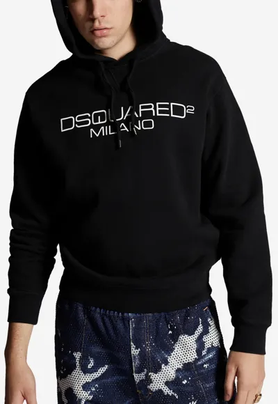 Pre-owned Dsquared2 Pullover D2 Milano Hoodie Black In Schwarz