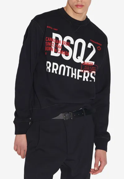 Pre-owned Dsquared2 Dsq2 Bro Sweater Black In Schwarz