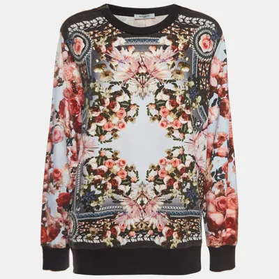 Pre-owned Givenchy Multicolor Roses And Birds Of Paradise Cotton Knit Sweatshirt S