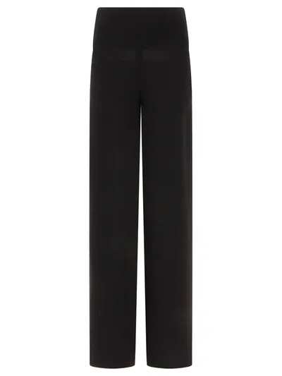 Norma Kamali Elephant Velvet Wide-leg Pants In Black