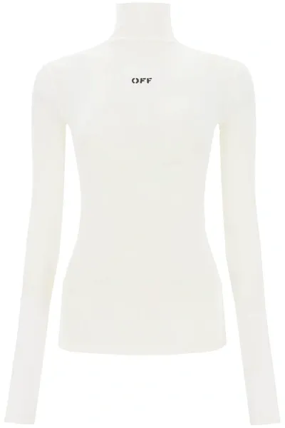 Off-white Funnel-neck T-shirt With Off Logo