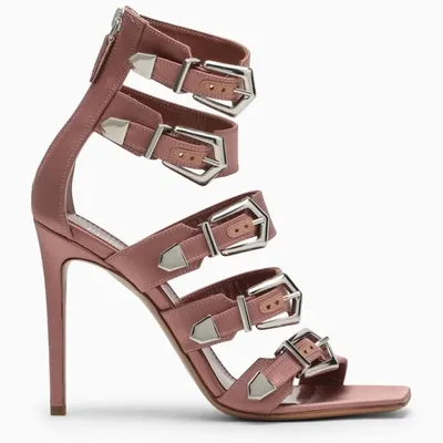 Paris Texas Ursula 105 High Sandal In Dark Pink Satin