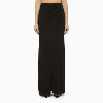 The Andamane Long Skirt With Slit In Black