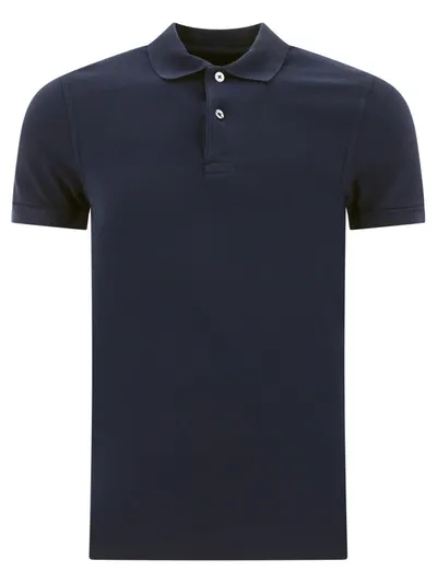 Tom Ford Tennis Polo Shirt In Blue