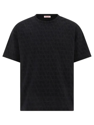 Valentino T Shirt With Toile Iconographe All Over Print In Black