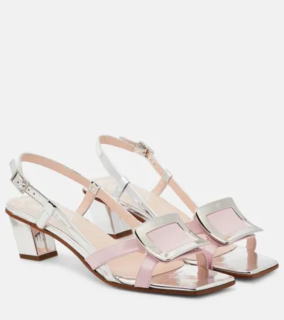 Roger Vivier Belle Vivier 45 Patent Leather Sandals In Multicoloured