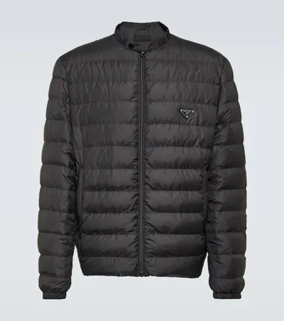 Prada Quilted Down Jacket In Black