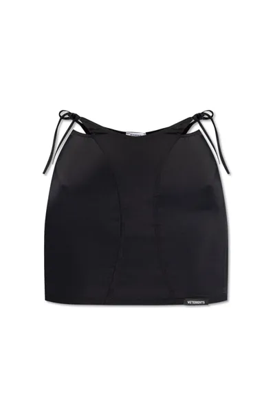 Vetements Knotted Beach Mini Skirt In Black