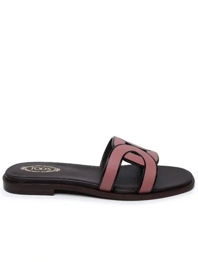 Tod's 70k Maxi Catena Slippers In Glicine