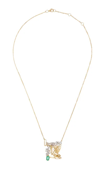 Yvonne Léon Tangled 18k Yellow Gold Diamond Necklace