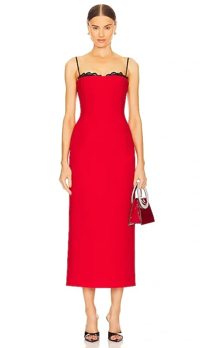 The New Arrivals By Ilkyaz Ozel No?lie Dress In Pedro Red