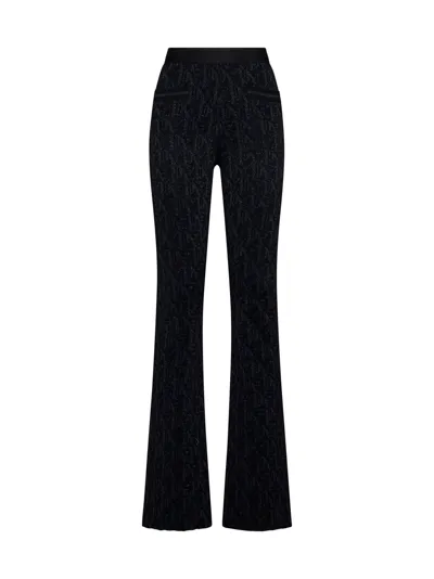 Palm Angels Velvet Suit Pants In Black Black