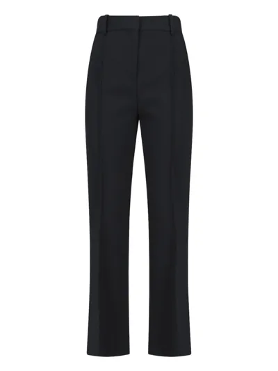 Victoria Beckham Cropped Kick-flare Trousers In Black