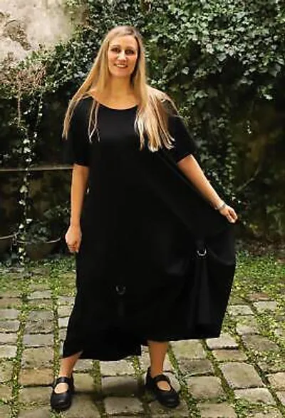 Pre-owned Philomena Christ - Lagenlook Sommer Kleid Gr 44 46 48 50 52 54 - Schwarz