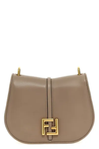 Fendi C'mon Medium Bag In Cream