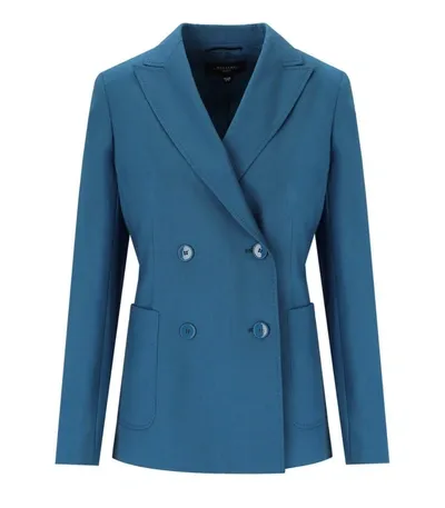 Weekend Max Mara Nervoso Blue Double-breasted Blazer