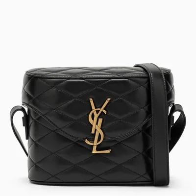 Saint Laurent Box Bag June Black Quilted Leather