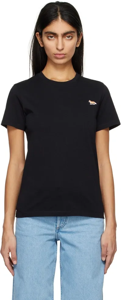 Maison Kitsuné Chillax Fox Patch Classic T-shirt In Black