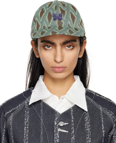 Needles Green Jacquard Baseball Cap In A-turqouise