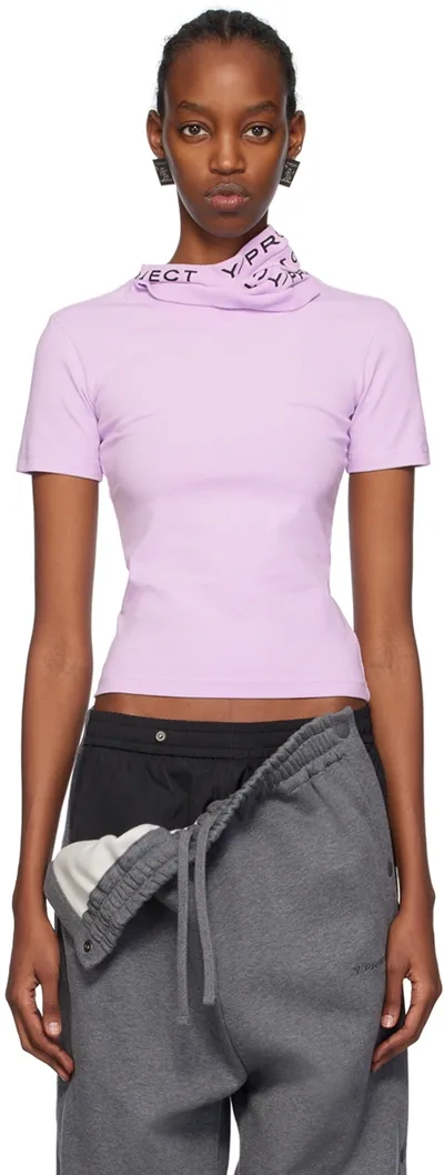 Y/project Purple Triple Collar T-shirt In Pink & Purple