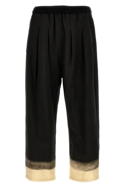 Maison Margiela Pinstripe Pants In Black