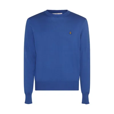 Vivienne Westwood Blue Cotton-wool Blend Orb Jumper