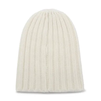 Laneus Cashmere Beanie In White