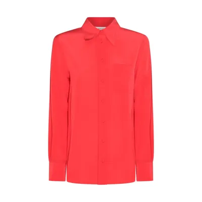 Lanvin Red Silk Shirt In Rojo