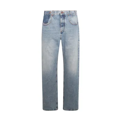 Balmain Light Blue Cotton Jeans